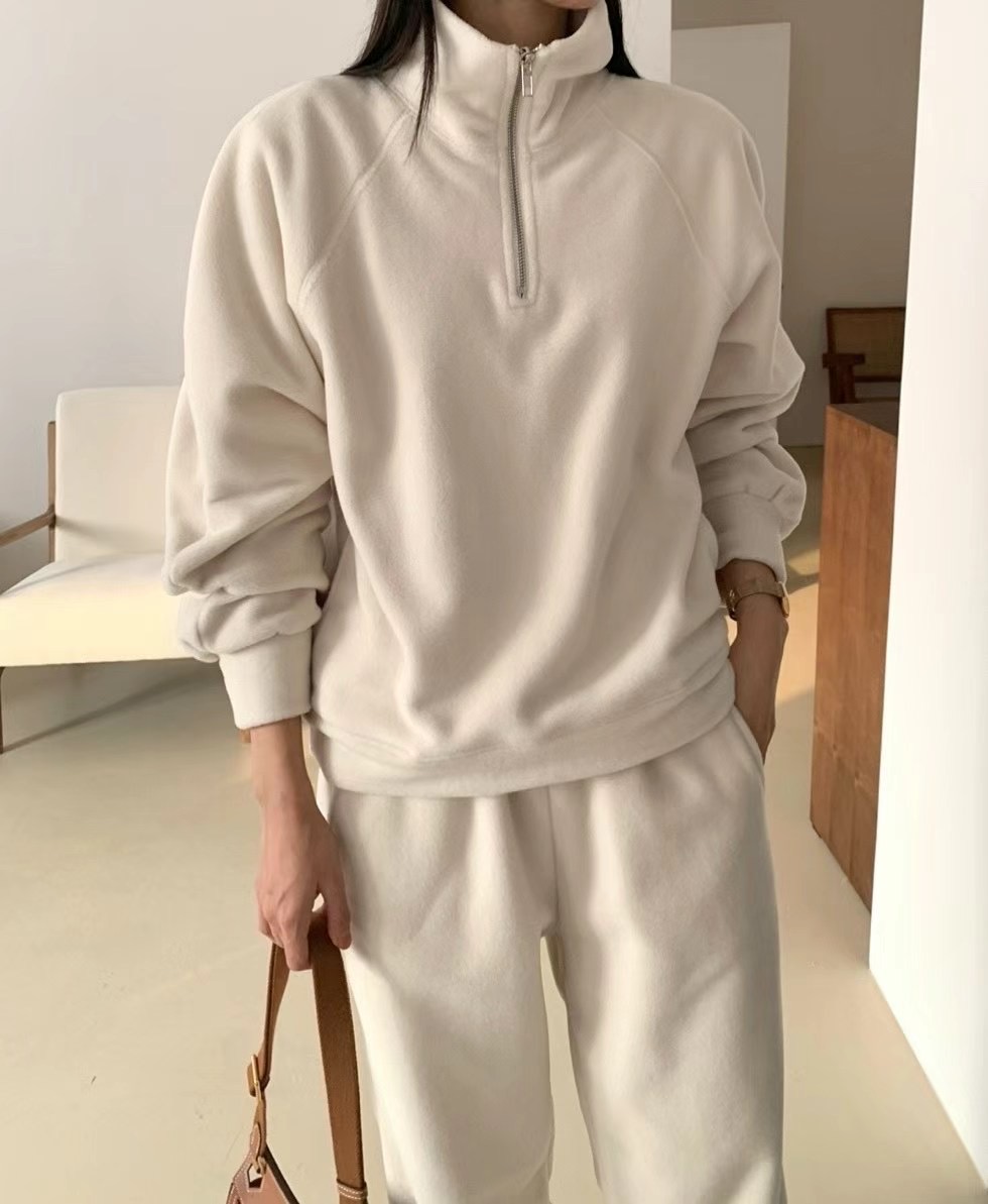 LUCKY ROOM韓國直郵東大門代購女裝新款休閑職業時尚衛衣拉鏈LUCKY ROOM衛衣