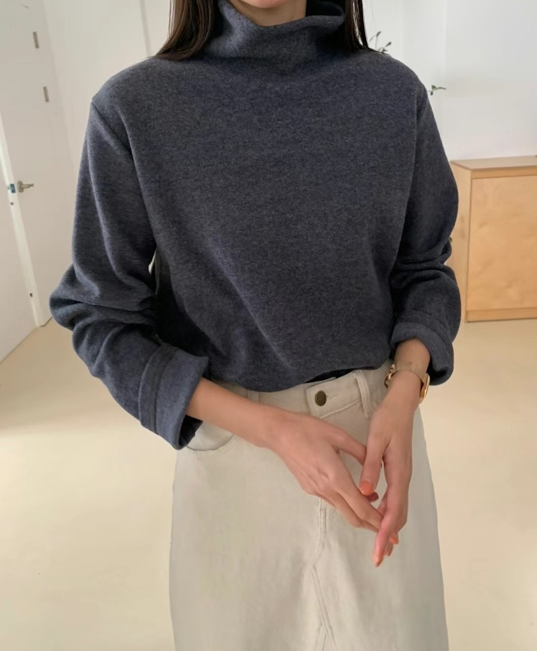 LUCKY ROOM韓國直郵東大門實拍女裝新品熱賣真品長袖T恤拉絨LUCKY ROOM長袖T恤