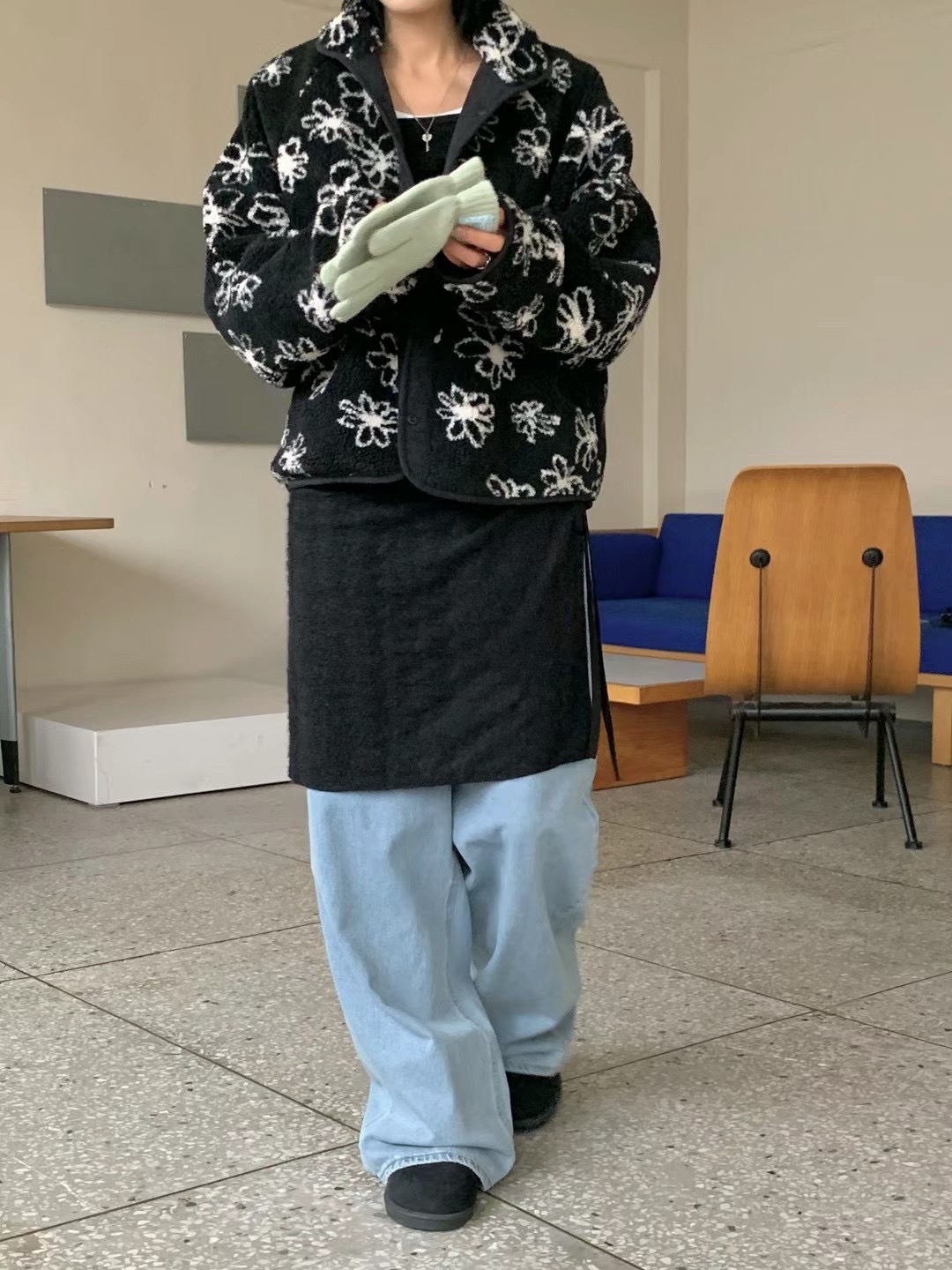 PEETS韓國直郵女裝新款熱賣24秋冬休閑人氣職業真品夾克雙面PEETS夾克