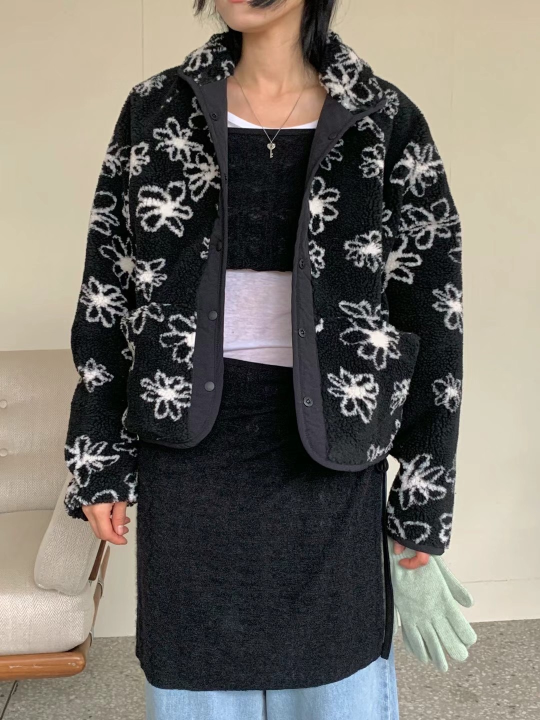 PEETS韓國直郵女裝新款熱賣24秋冬休閑人氣職業真品夾克雙面PEETS夾克
