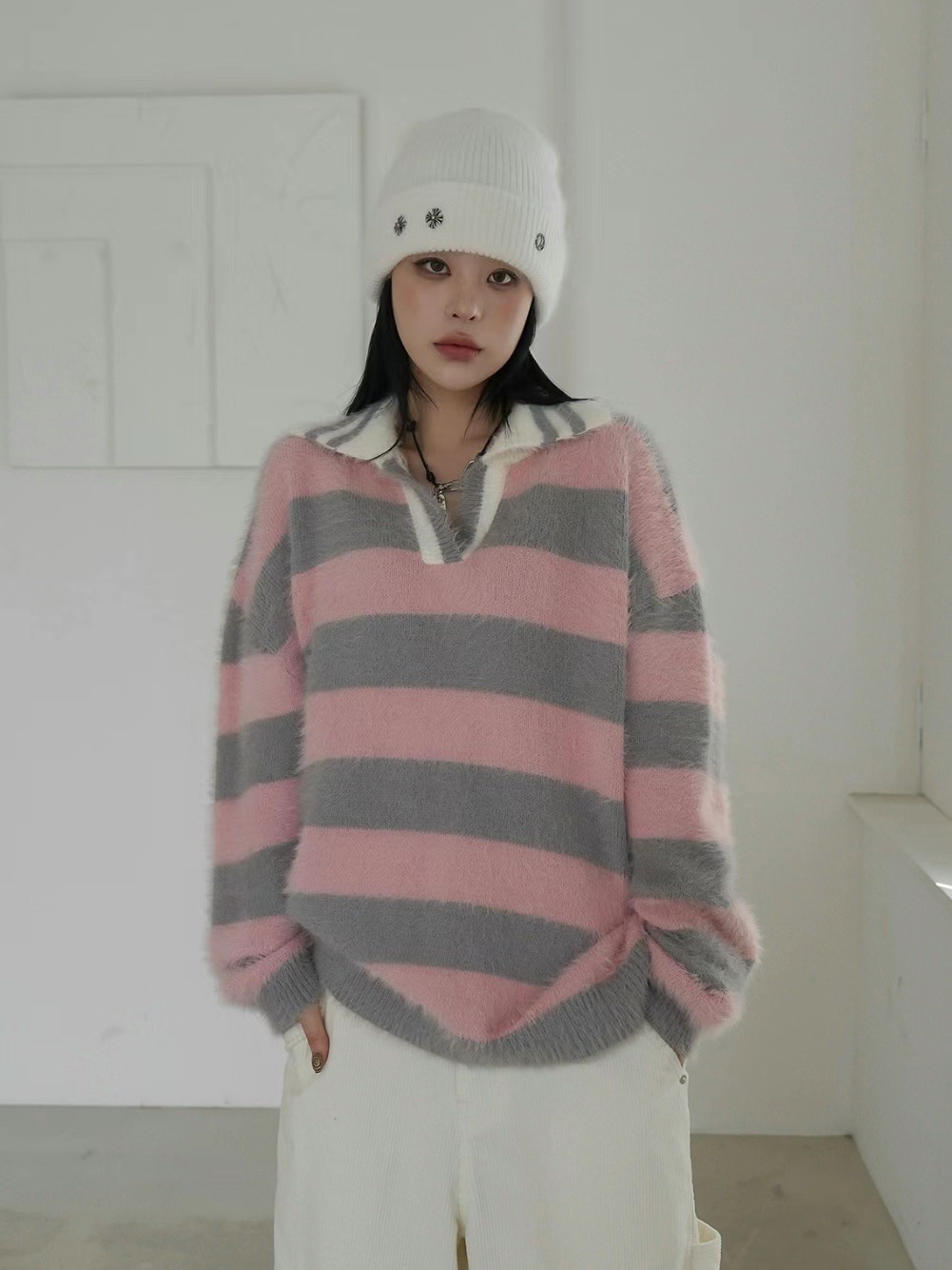 PEETS直郵韓國代購女裝新品時尚24秋冬熱賣真品職業推薦毛衣PEETS毛衣圖色2