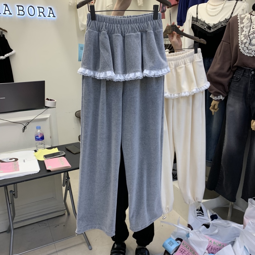 BORA BORA韓國直郵女裝新品休閑真品24秋夏時尚職業裙褲保暖BORA BORA裙褲圖色2
