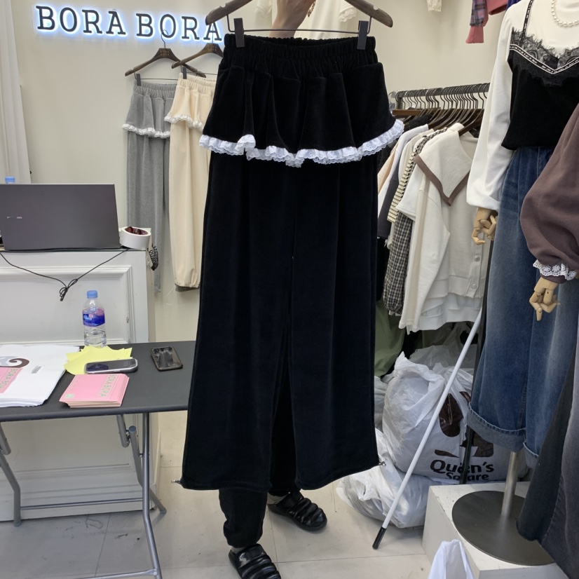 BORA BORA韓國直郵女裝新品休閑真品24秋夏時尚職業裙褲保暖BORA BORA裙褲圖色3