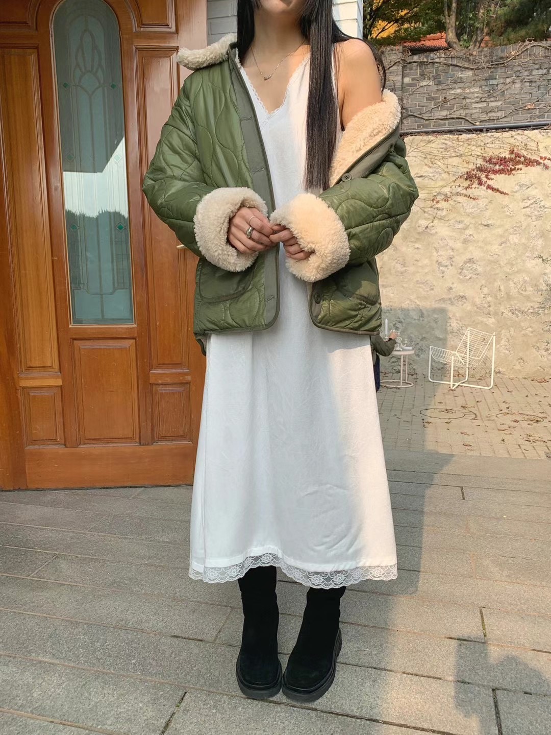 OWL韓國直郵女士新款真品人氣時尚休閑職業熱賣短款大衣雙面OWL短款大衣