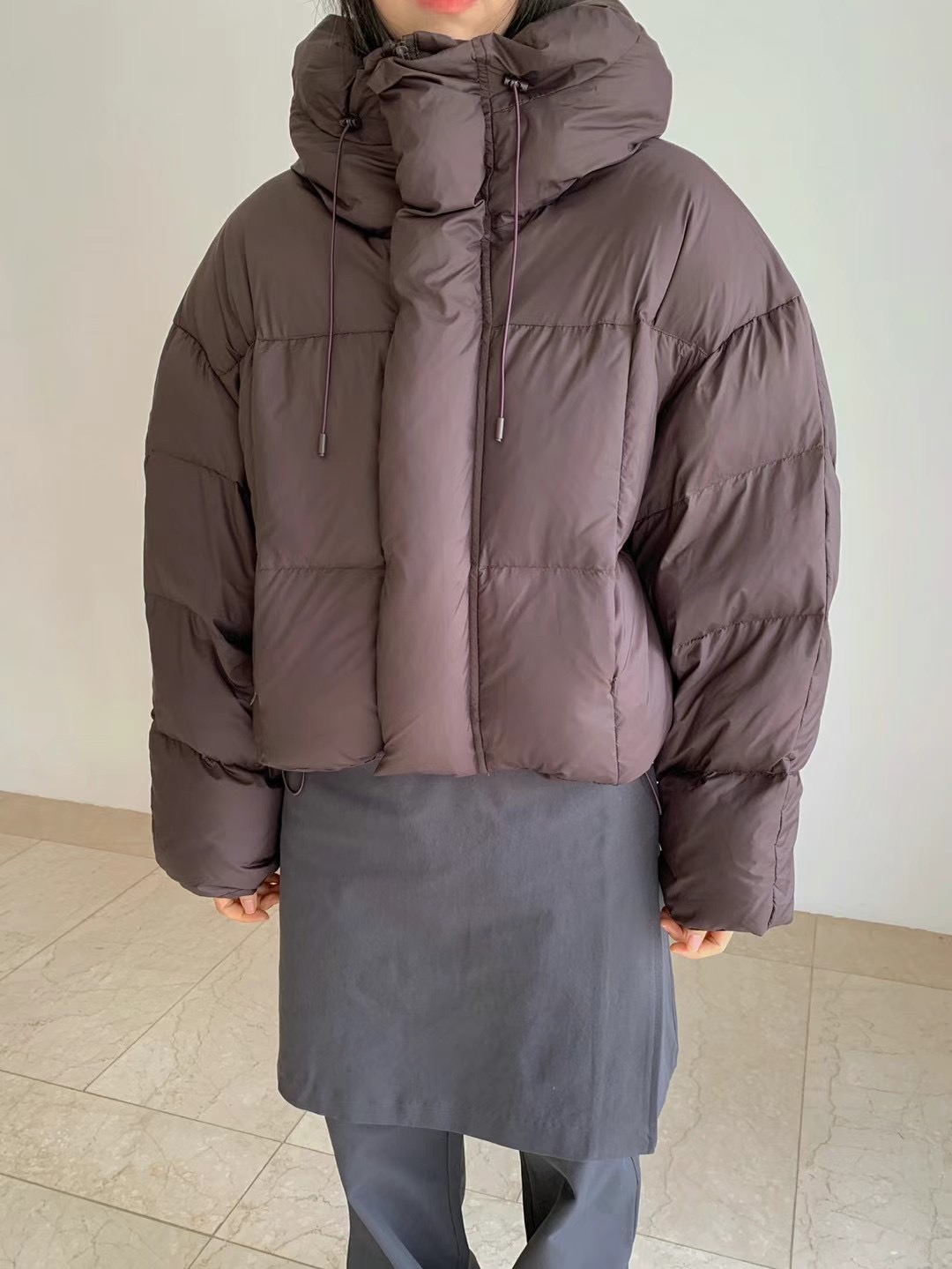 OWL韓國代購女士新品人氣職業推薦休閑時尚真品24秋夏短款棉服鴨OWL短款棉服圖色2