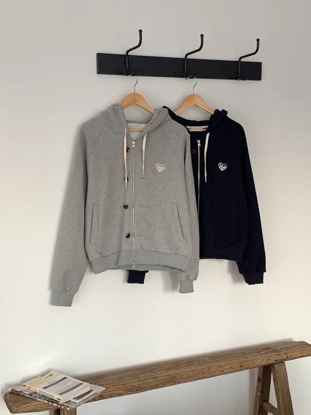 WANDERLUST韓國直郵女士新品24秋夏熱賣真品休閑衛衣拉鏈連帽WANDERLUST衛衣