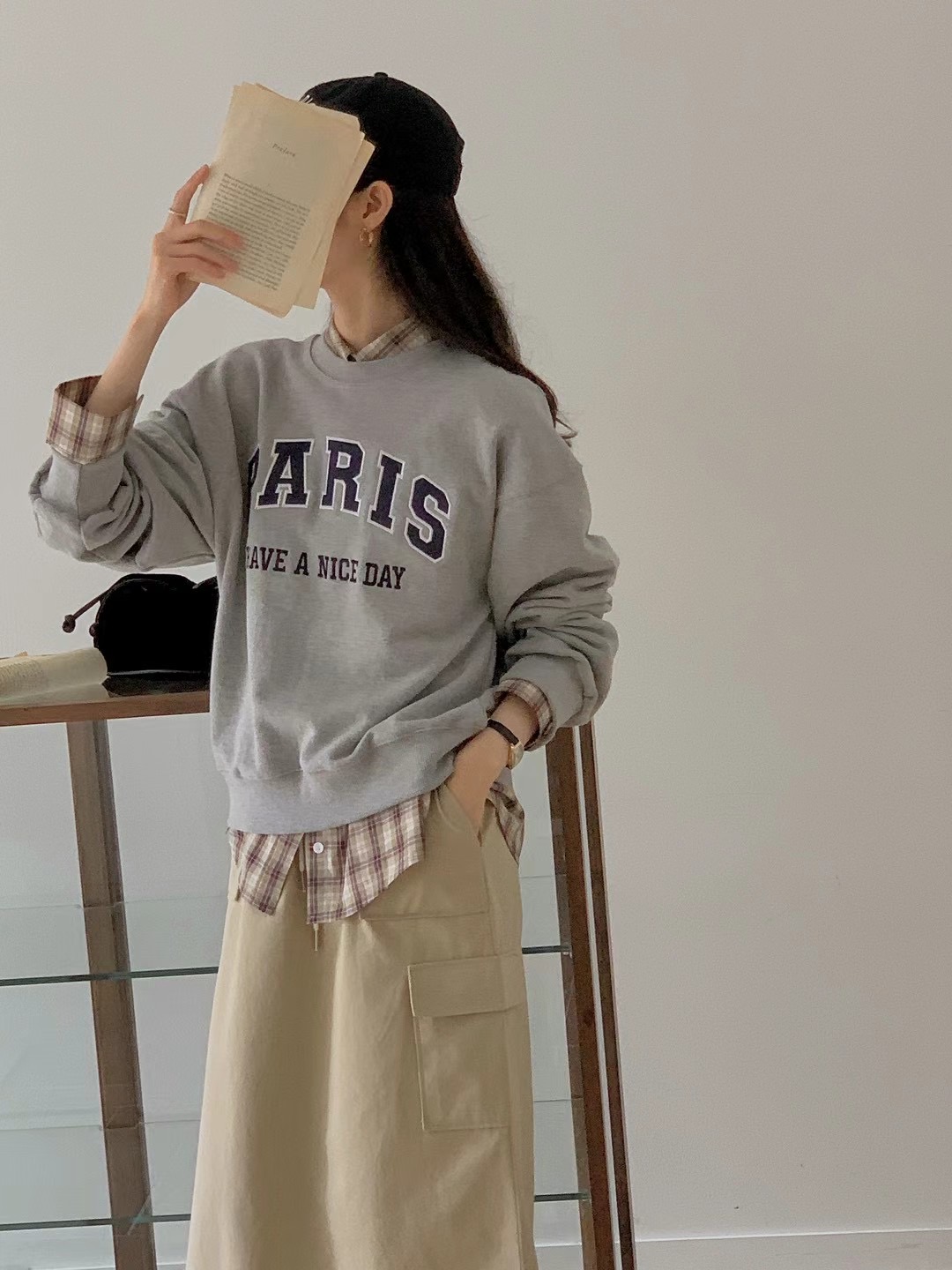 SOUFFLE東大門實拍女裝新款24秋夏推薦人氣真品熱賣衛衣刺繡SOUFFLE衛衣圖色2