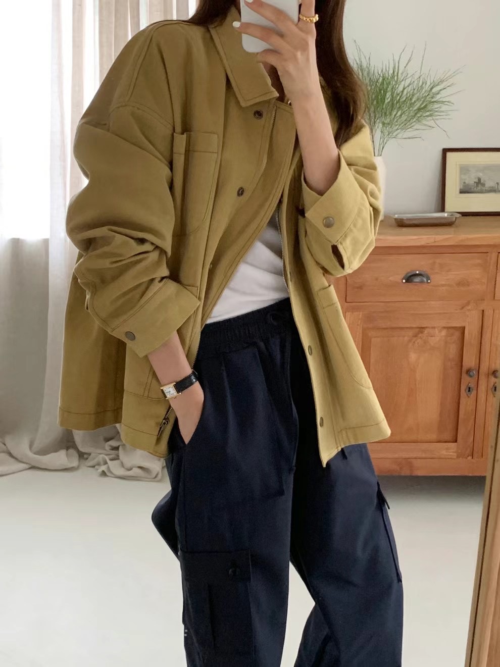 SOUFFLE韓國直郵東大門實拍女裝新品職業24秋冬時尚推薦夾克SOUFFLE夾克