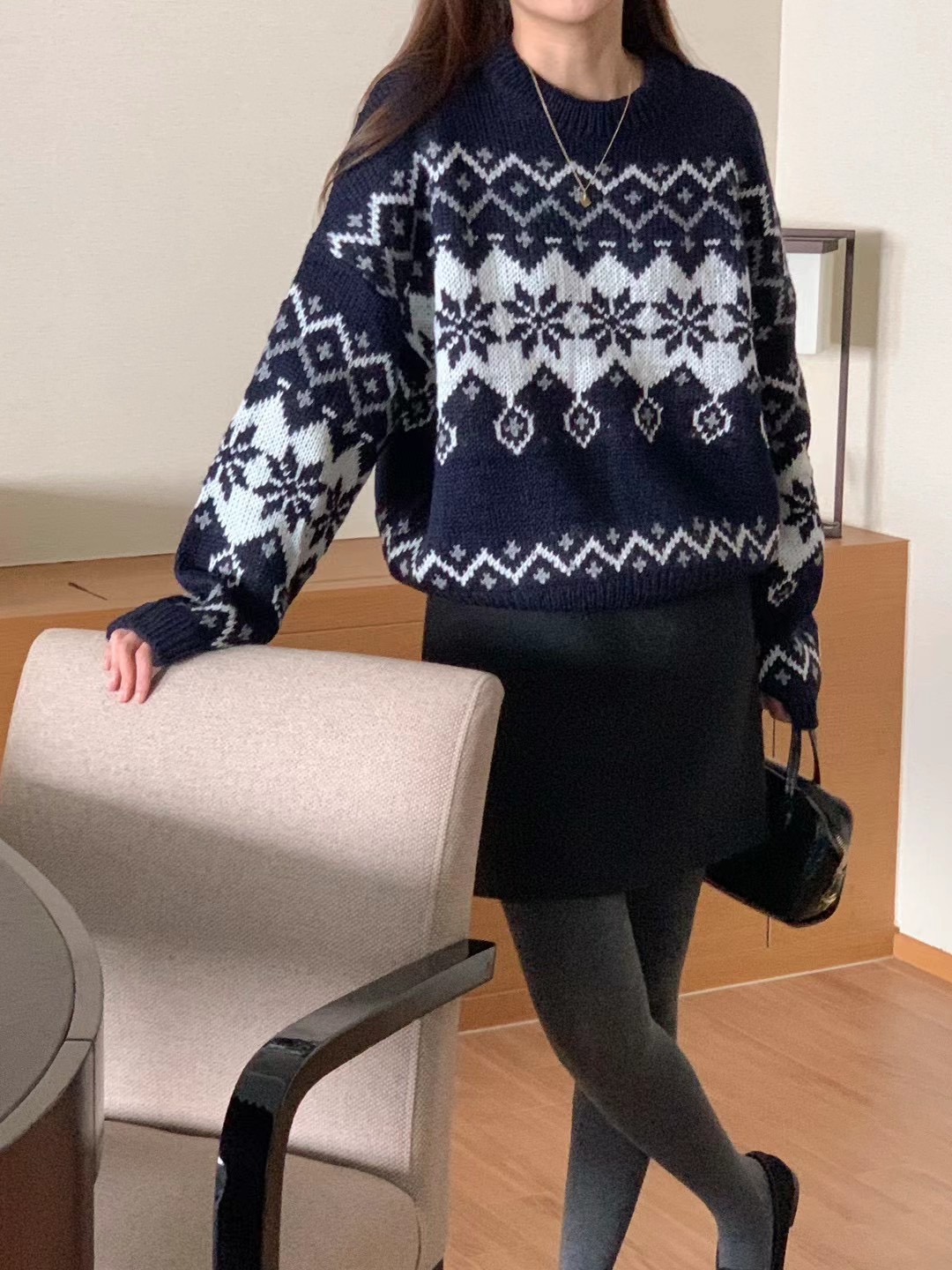 WANDERLUST直郵韓國代購女裝新品休閑熱賣人氣職業時尚毛衣WANDERLUST毛衣