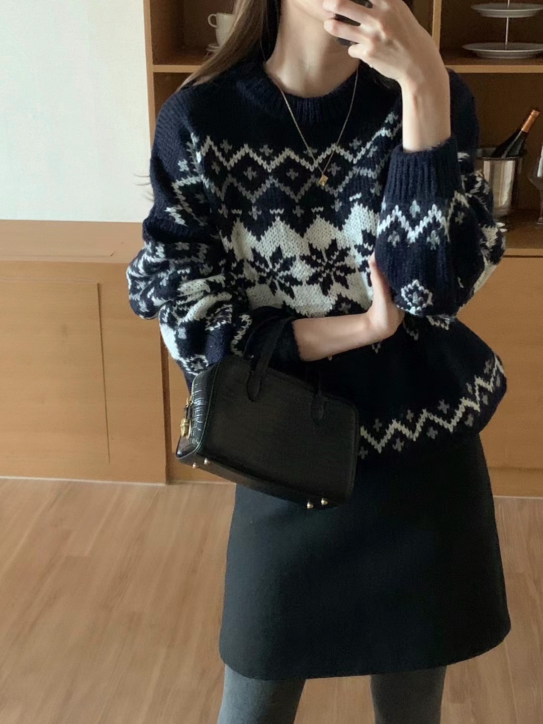 WANDERLUST直郵韓國代購女裝新品休閑熱賣人氣職業時尚毛衣WANDERLUST毛衣