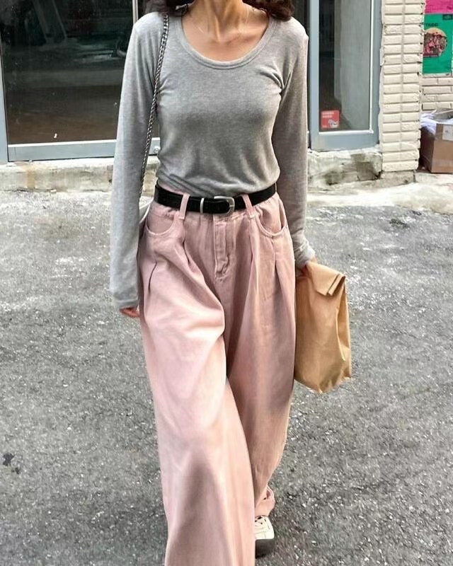 SOUFFLE直郵韓國代購女裝新品人氣職業推薦熱賣真品長袖T恤SOUFFLE長袖T恤