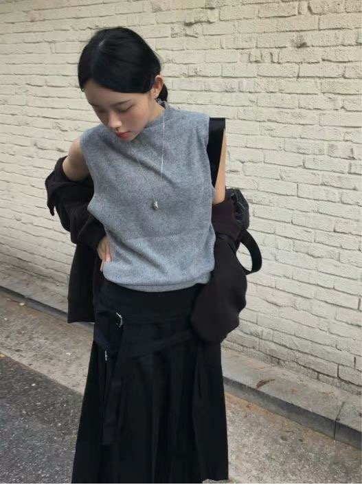 BAGUETTE-OT直郵韓國代購女裝新品24秋冬熱賣吊帶背心含脖帶BAGUETTE-OT吊帶/背心