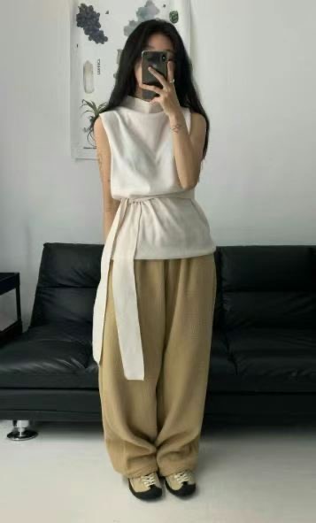 BAGUETTE-OT直郵韓國代購女裝新品24秋冬熱賣吊帶背心含脖帶BAGUETTE-OT吊帶/背心