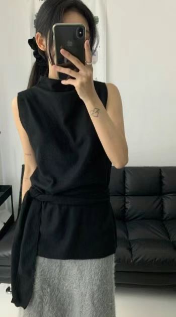 BAGUETTE-OT直郵韓國代購女裝新品24秋冬熱賣吊帶背心含脖帶BAGUETTE-OT吊帶/背心圖色3