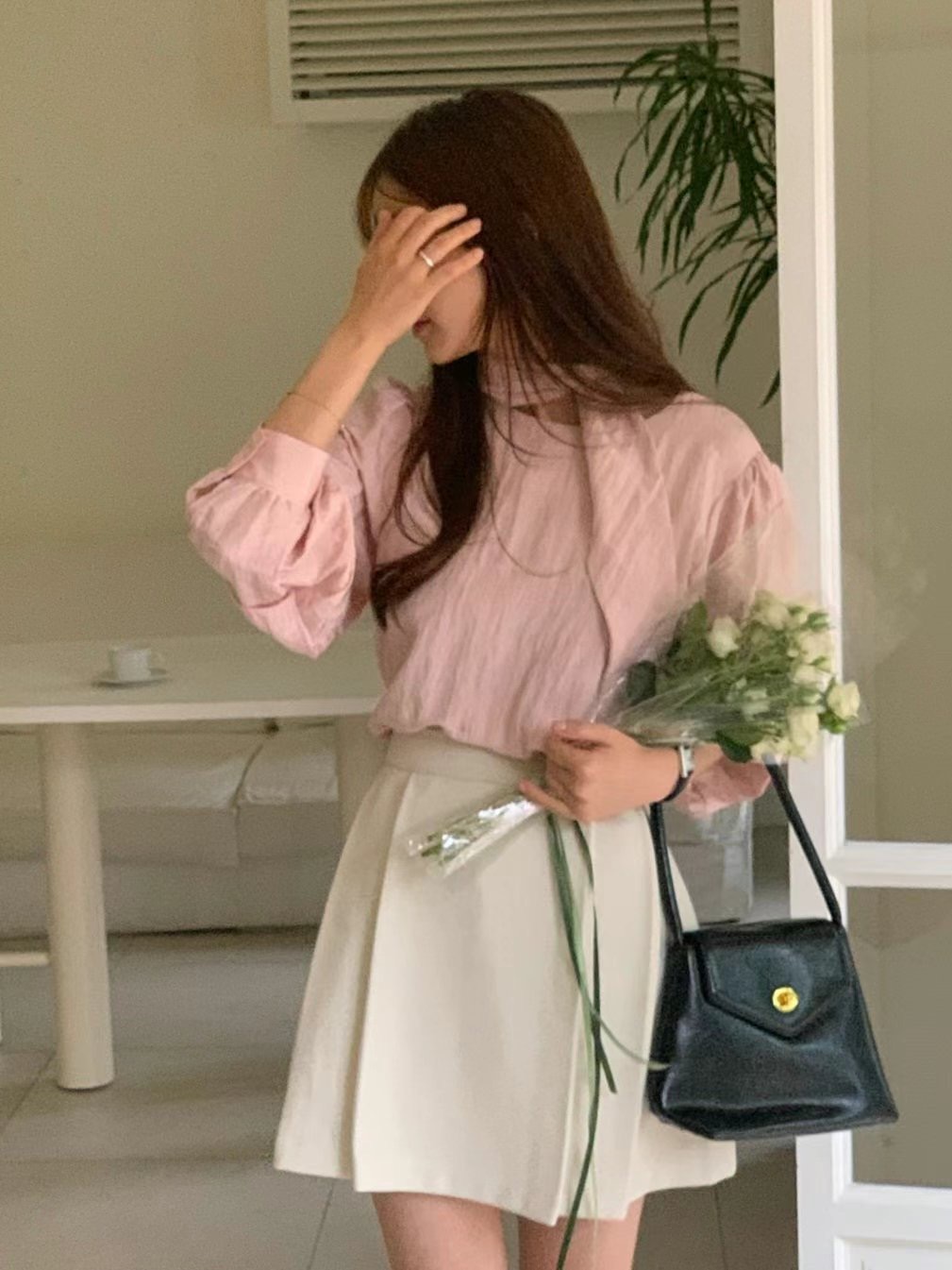 LIKE WATER直郵韓國代購女裝新品人氣時尚熱賣24秋冬襯衫蕾絲衫LIKE WATER襯衫/蕾絲衫