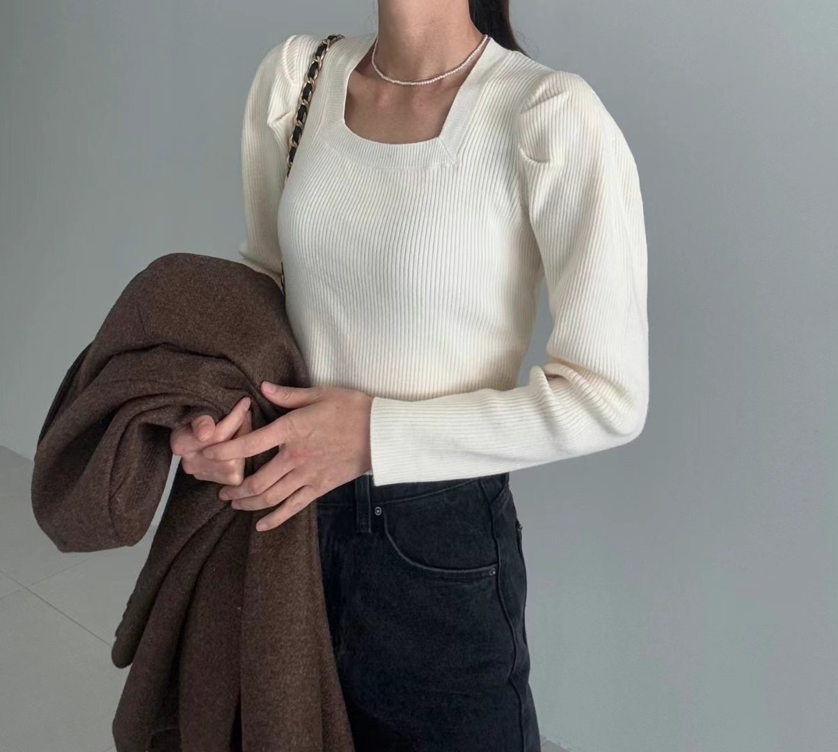 RIPPLE韓國直郵女裝新品24秋冬熱賣人氣休閑時尚職業針織衫RIPPLE針織衫