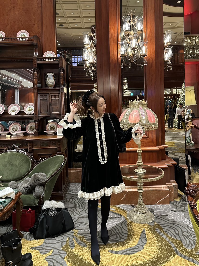 81 MARKET-L韓國直郵東大門代購女裝新款熱賣24秋冬連衣裙81 MARKET-L連衣裙