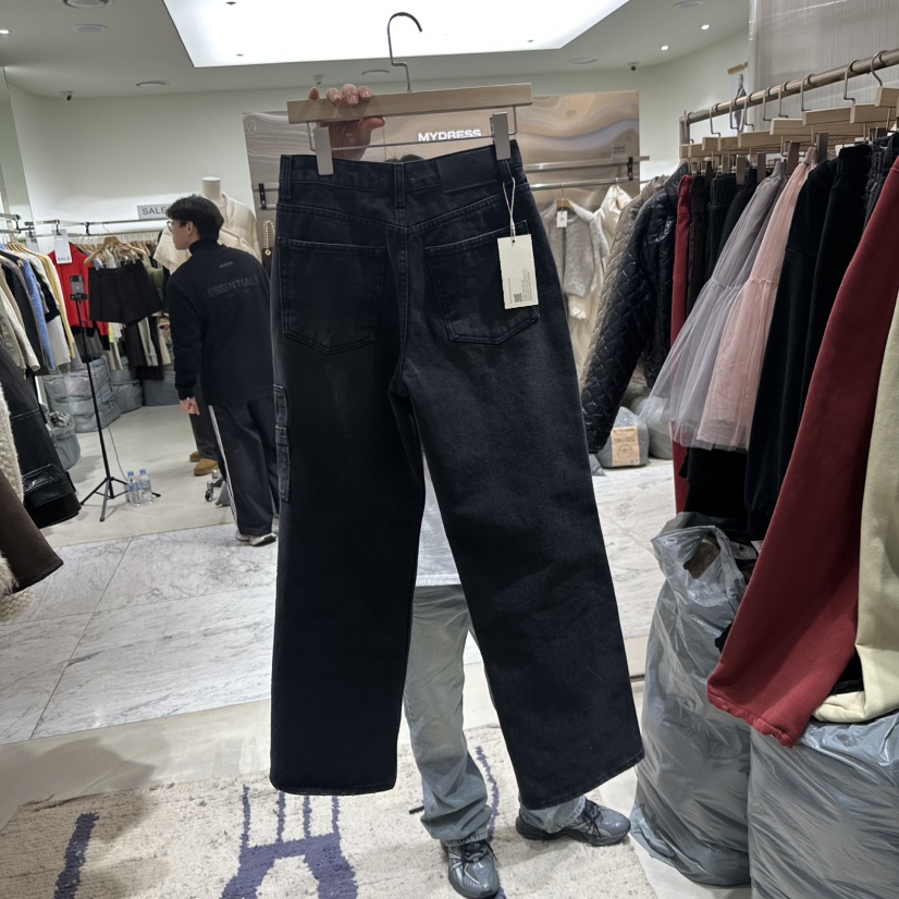 THE VERLIN/piTa韓國直郵女裝新款職業時尚牛仔褲口袋拉絨THE VERLIN/piTa牛仔褲