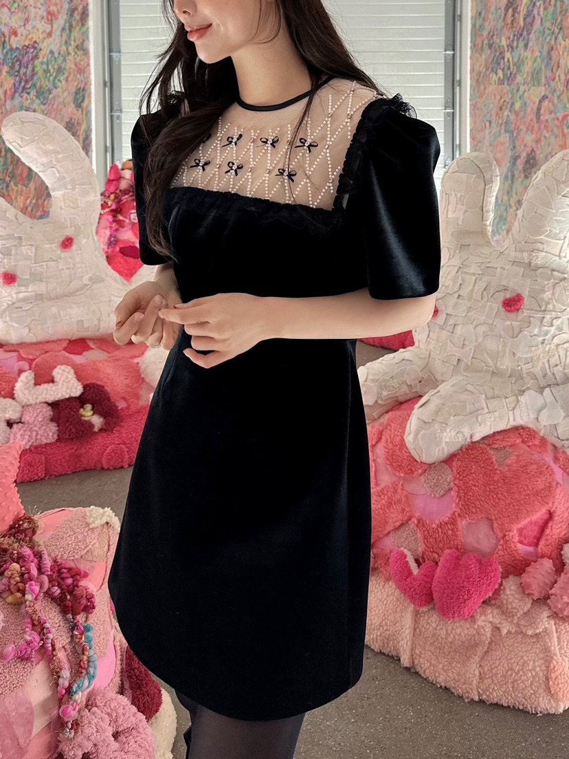 81 MARKET-L韓國直郵東大門代購女裝新品24秋冬熱賣連衣裙81 MARKET-L連衣裙