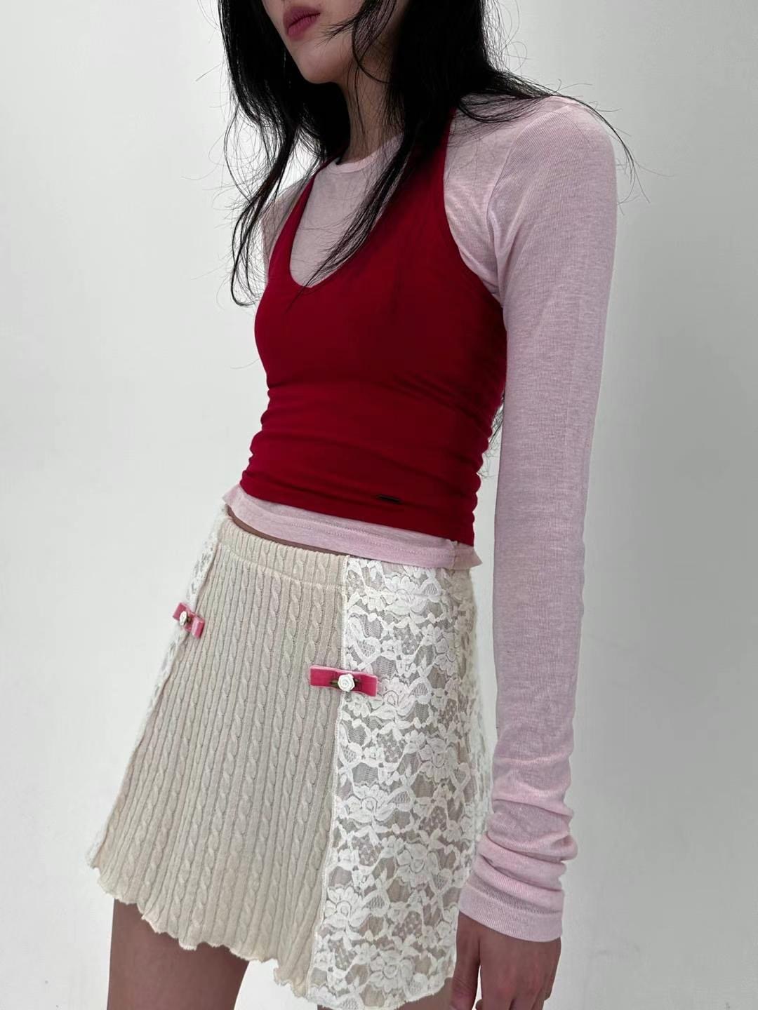 STREET直郵韓國代購女裝新品人氣推薦24秋冬熱賣真品休閑短裙STREET短裙