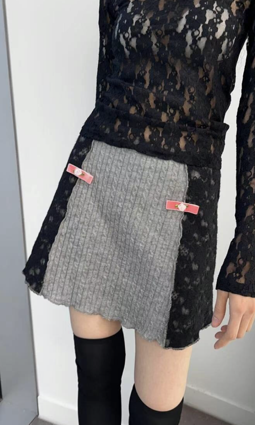 STREET直郵韓國代購女裝新品人氣推薦24秋冬熱賣真品休閑短裙STREET短裙