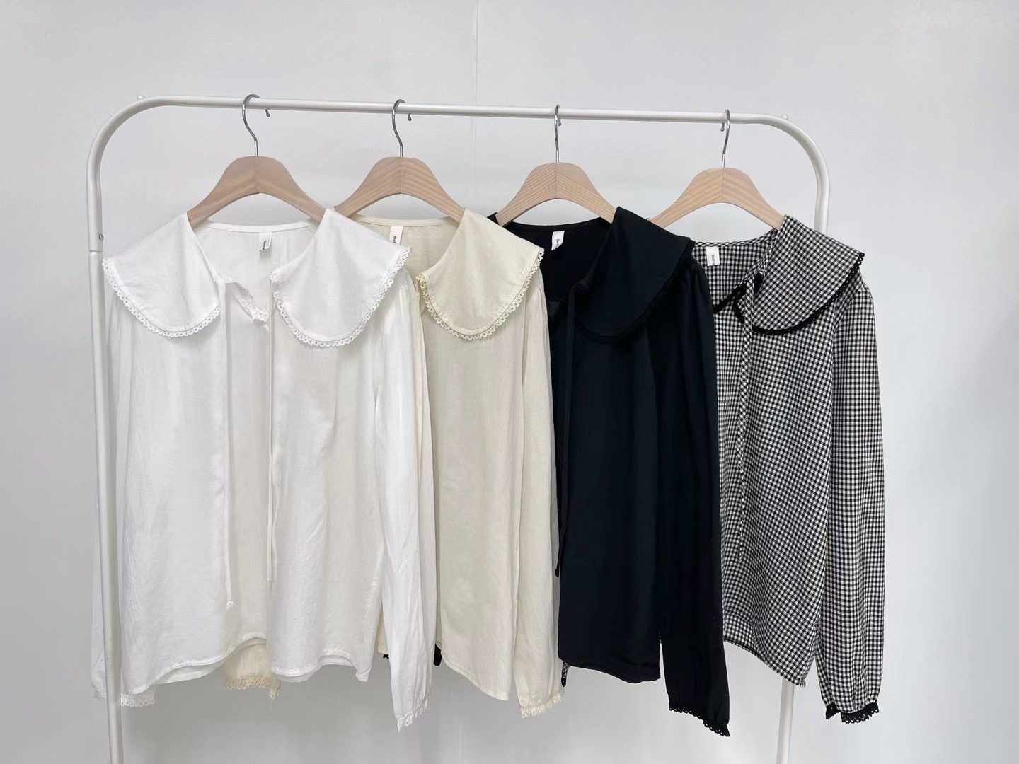 버터플라이東大門直郵女士新品24秋夏真品時尚推薦襯衫蕾絲衫버터플라이襯衫/蕾絲衫圖色2左二色