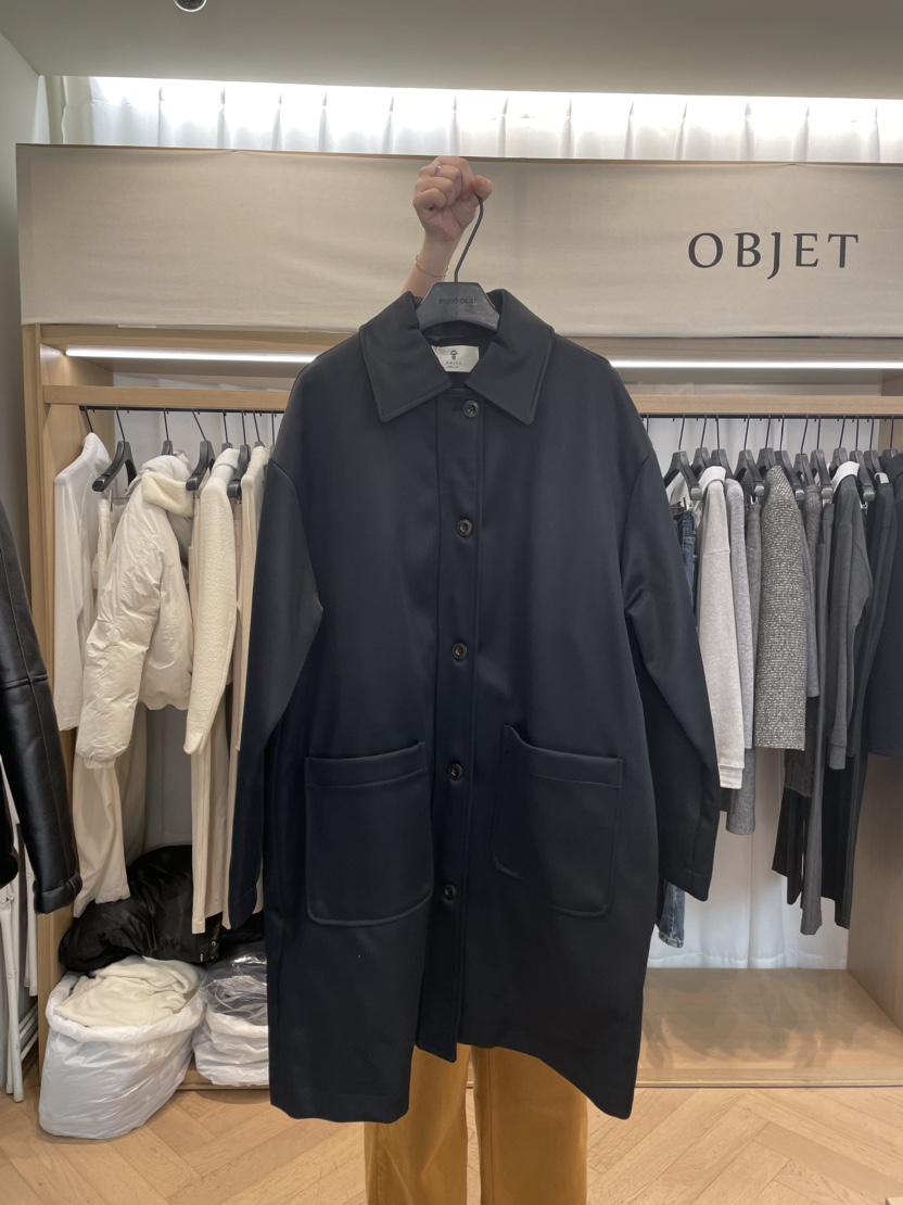 love us u/OBJET東大門代購女裝新款24秋夏真品中長款大衣love us u/OBJET中長款大衣