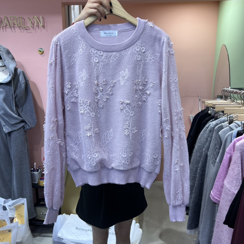 MARILYN東大門直郵女士新品真品24秋夏人氣時尚熱賣襯衫蕾絲衫MARILYN襯衫/蕾絲衫圖色2