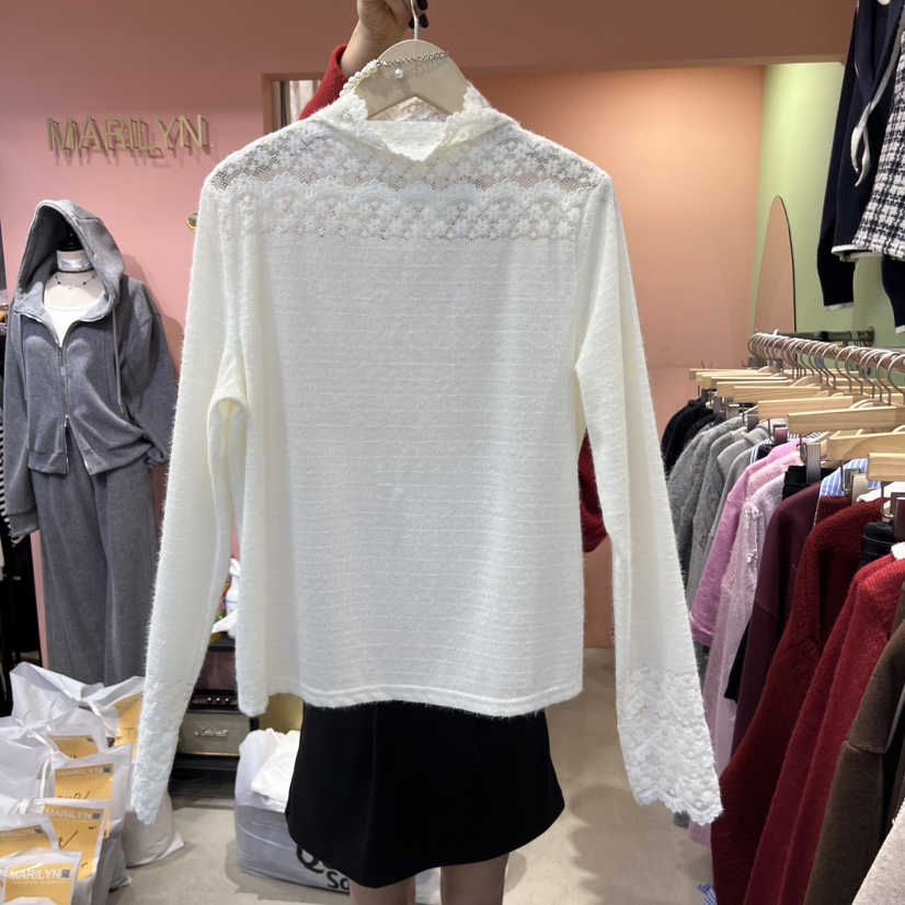 MARILYN韓國代購女裝新品人氣真品職業時尚休閑熱賣襯衫蕾絲衫MARILYN襯衫/蕾絲衫