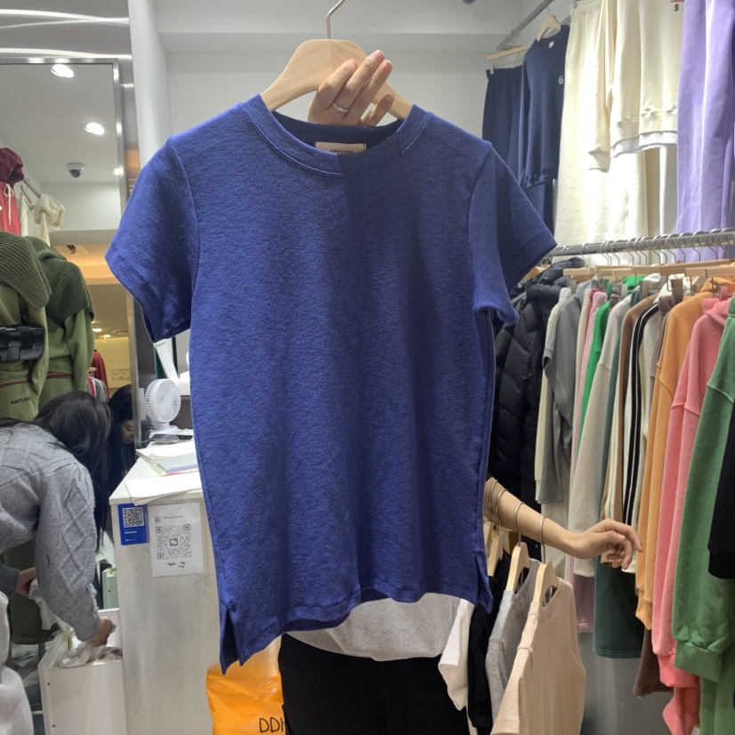 COKE CAKE韓國代購女裝新品推薦熱賣24秋夏真品人氣職業T恤CHAET恤圖色5