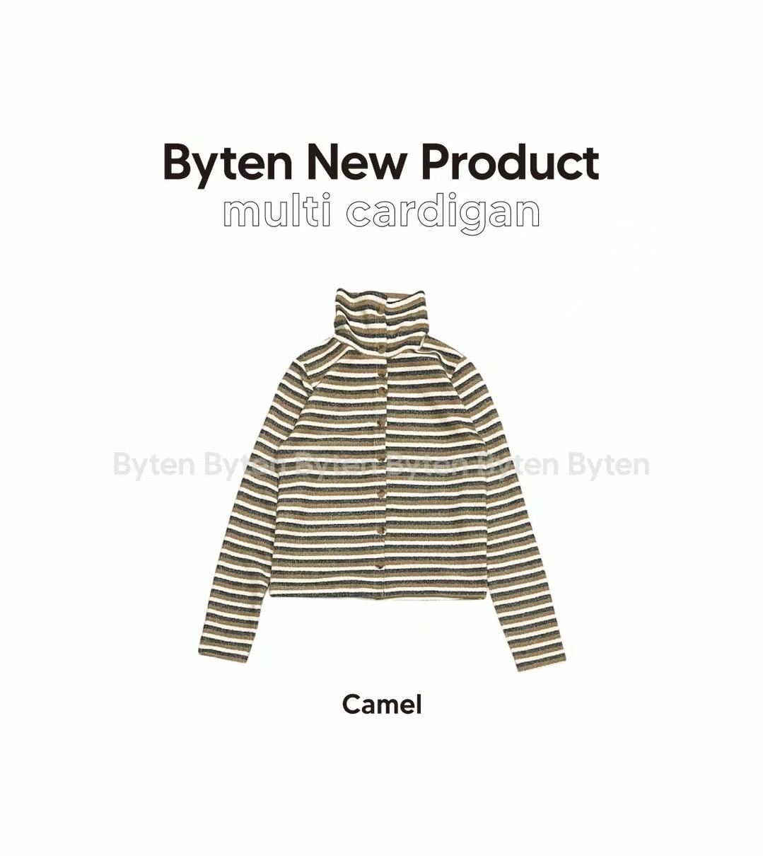 BYTEN韓國代購女裝新款人氣推薦休閑24秋夏職業長袖T恤開衫BYTEN長袖T恤圖色2