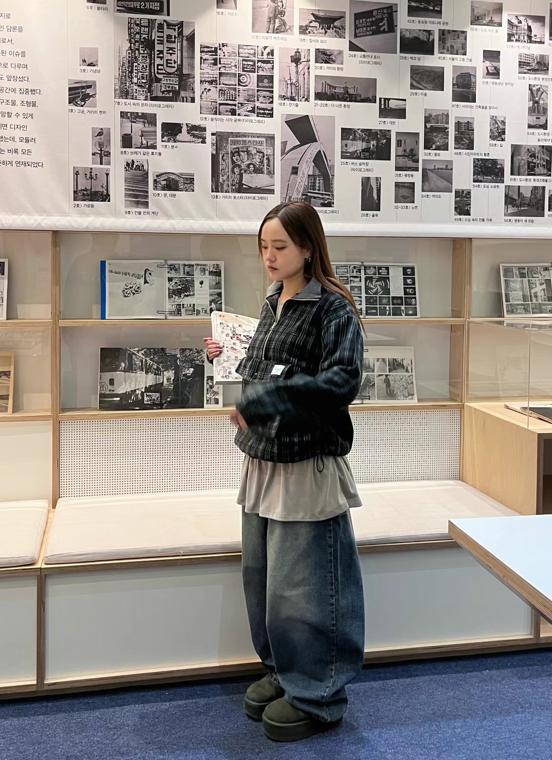 BYTEN東大門實拍女士新品24秋夏熱賣職業人氣真品休閑衛衣格紋BYTEN衛衣