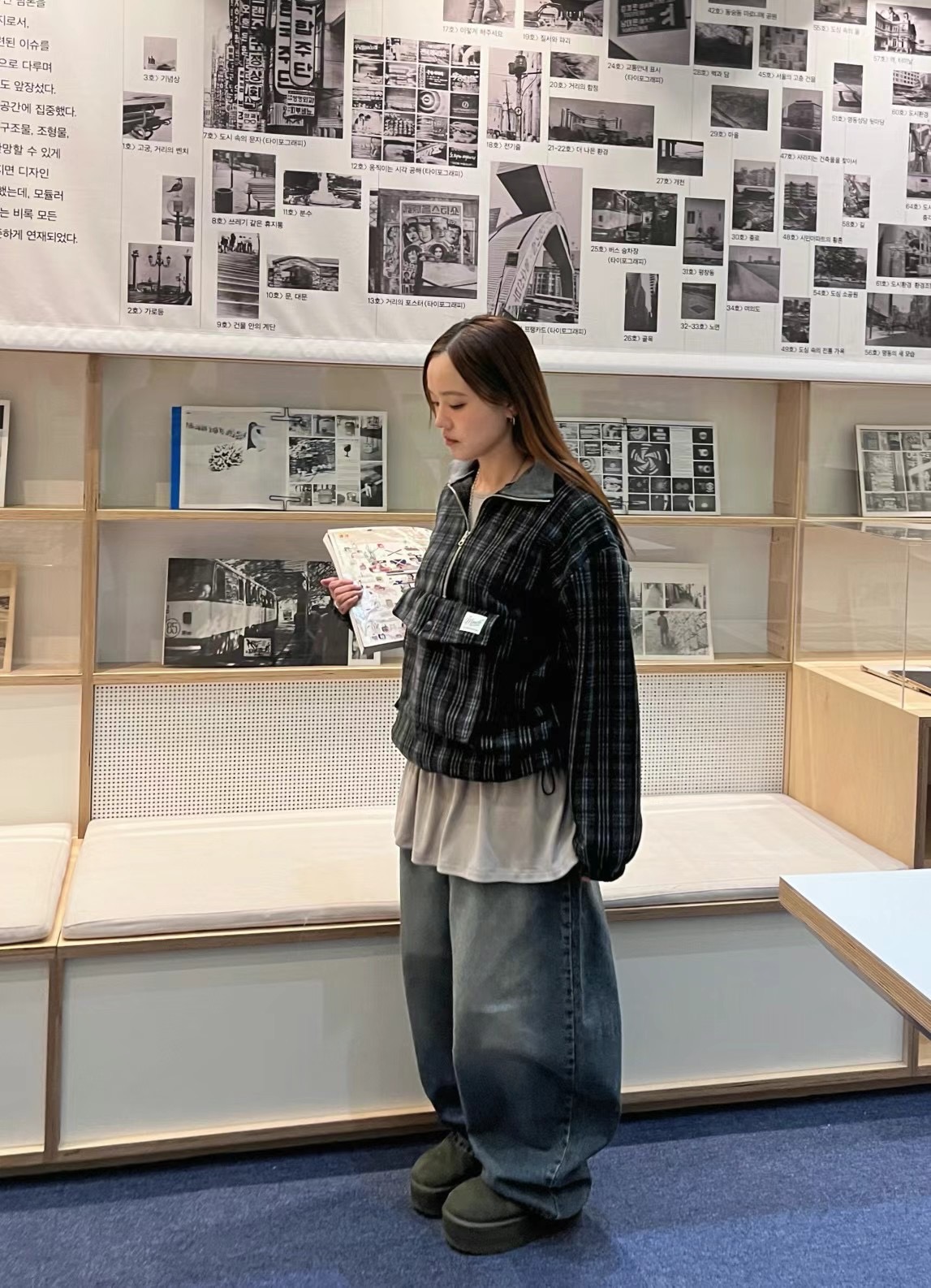 BYTEN東大門實拍女士新品24秋夏熱賣職業人氣真品休閑衛衣格紋BYTEN衛衣