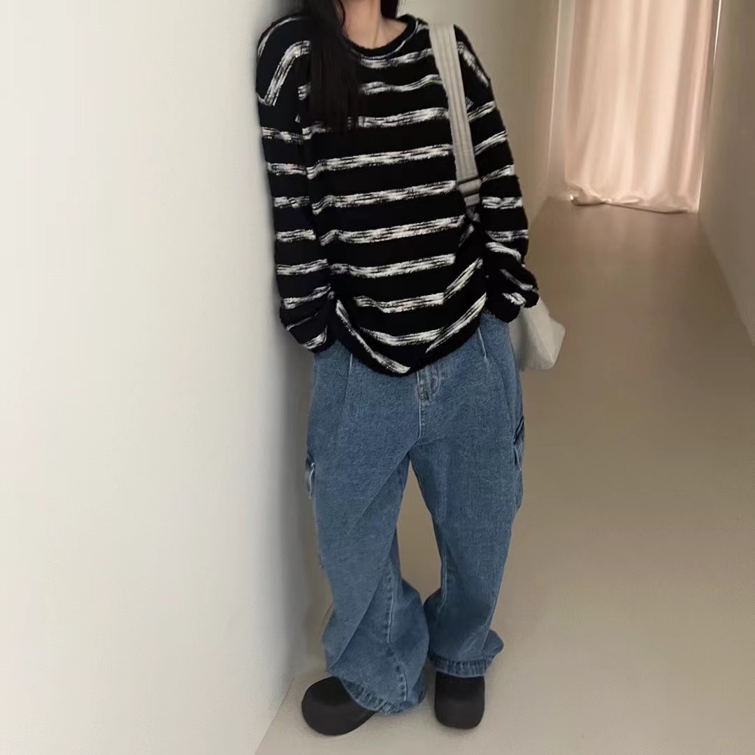 ALOHA-OT東大門代購女士新品人氣時尚休閑真品24秋夏長袖T恤ALOHA-OT長袖T恤