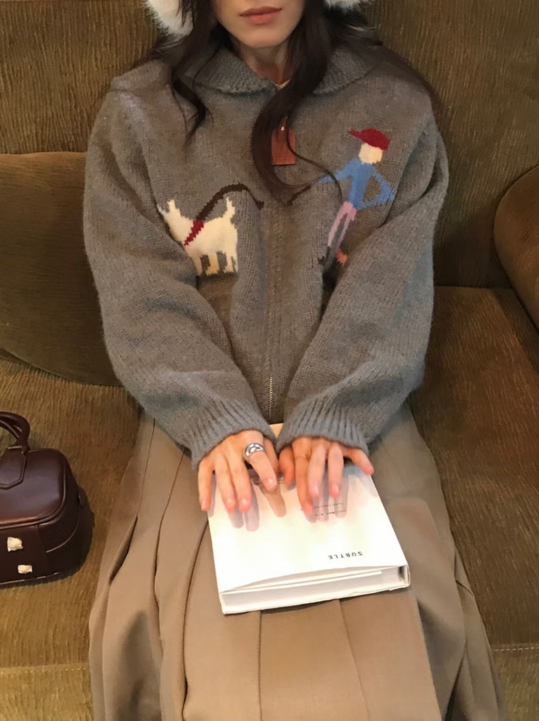 MELROSE直郵韓國代購女裝新品真品24秋冬人氣熱賣職業針織衫MELROSE針織衫