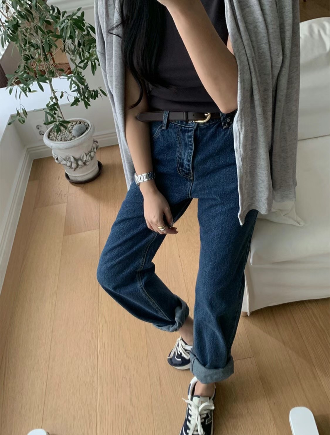IMMENSE韓國直郵東大門代購女裝新款推薦熱賣時尚24秋冬牛仔褲IMMENSE牛仔褲