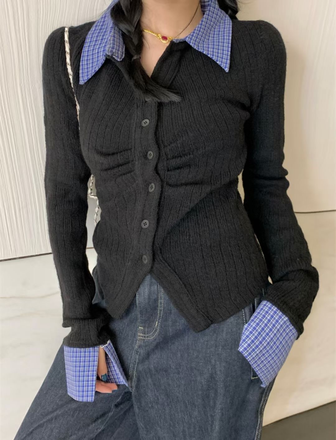 MELROSE韓國直郵東大門代購女裝新品熱賣人氣真品休閑針織衫MELROSE針織衫圖色2