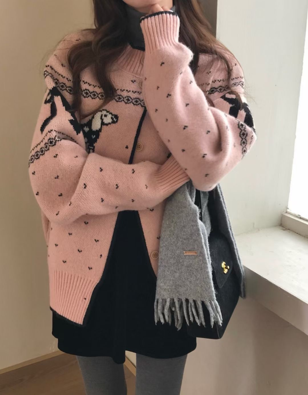 MELROSE韓國直郵東大門代購女裝新款休閑真品職業24秋冬針織衫MELROSE針織衫