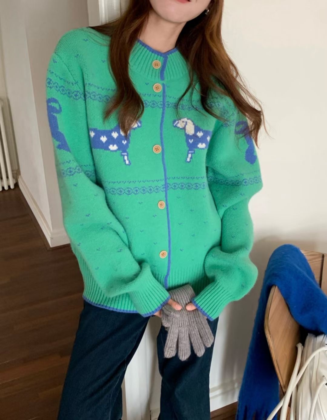 MELROSE韓國直郵東大門代購女裝新款休閑真品職業24秋冬針織衫MELROSE針織衫圖色2