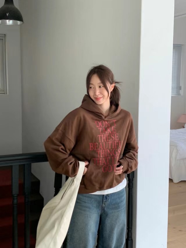 IMMENSE直郵韓國代購女裝新款24秋冬休閑熱賣人氣時尚職業衛衣IMMENSE衛衣