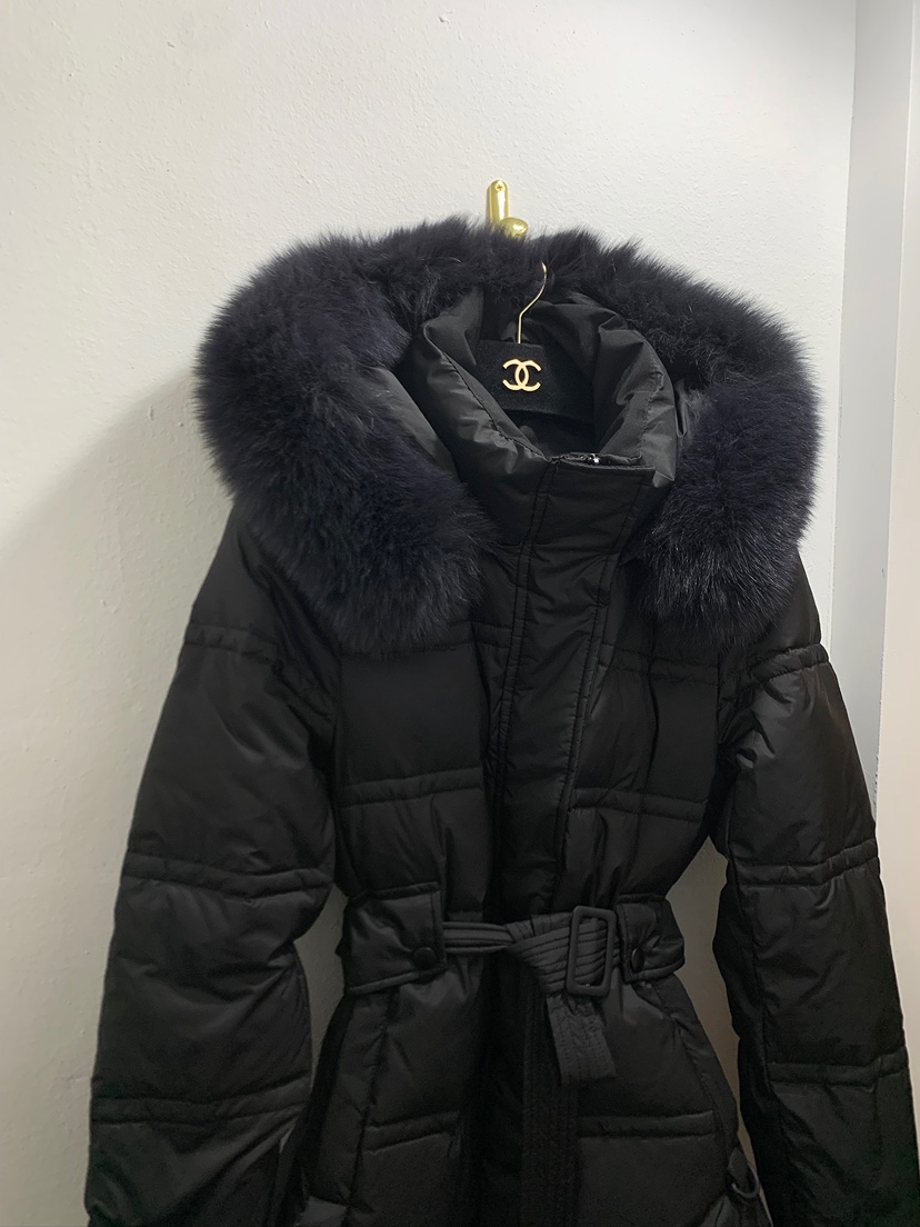 LAFFINE-P韓國直郵東大門實拍女裝新款職業長款羽絨服含腰帶鴨毛鴨絨LAFFINE-P長款羽絨服