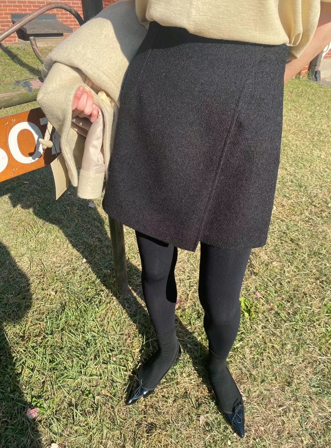 ONDO東大門直郵女裝新款24秋冬時尚人氣職業熱賣推薦休閑短裙ONDO短裙圖色2
