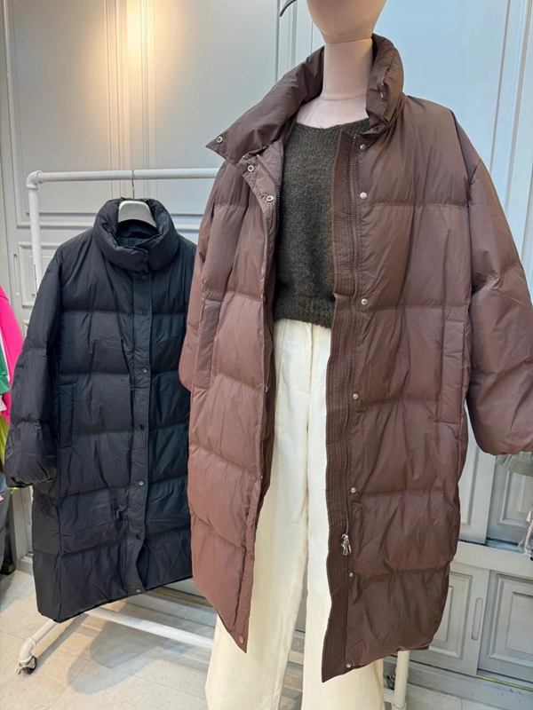LIKE A韓國代購女裝新品24秋冬職業推薦熱賣長款棉服填充鴨絨LIKE A長款棉服