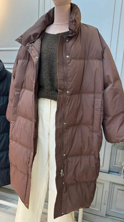 LIKE A韓國代購女裝新品24秋冬職業推薦熱賣長款棉服填充鴨絨LIKE A長款棉服圖色2