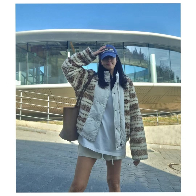 husbee東大門代購女裝新款時尚休閑人氣推薦短款大衣填充雙面husbee短款大衣
