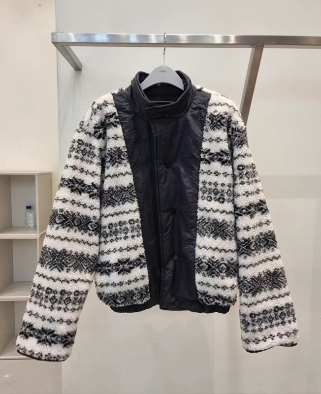husbee東大門代購女裝新款時尚休閑人氣推薦短款大衣填充雙面husbee短款大衣圖色2