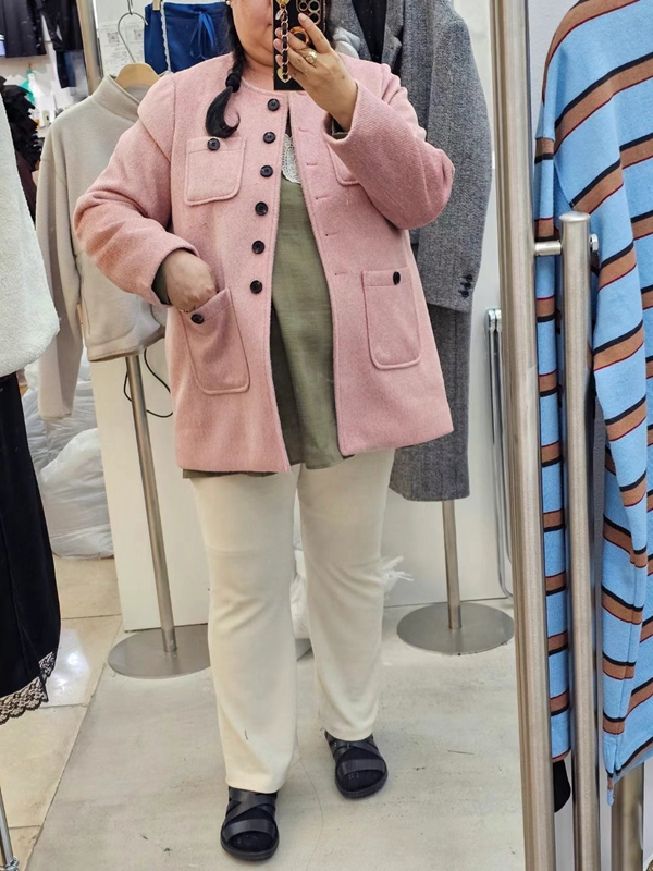 DODO韓國代購女裝新品熱賣職業推薦真品時尚人氣夾克羊毛長款DODO夾克