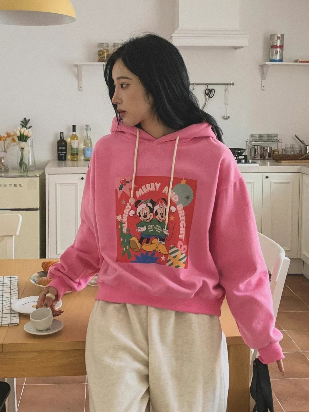 AMIABLE韓國代購女士新品職業人氣真品推薦24秋冬時尚衛衣加絨AMIABLE衛衣圖色2