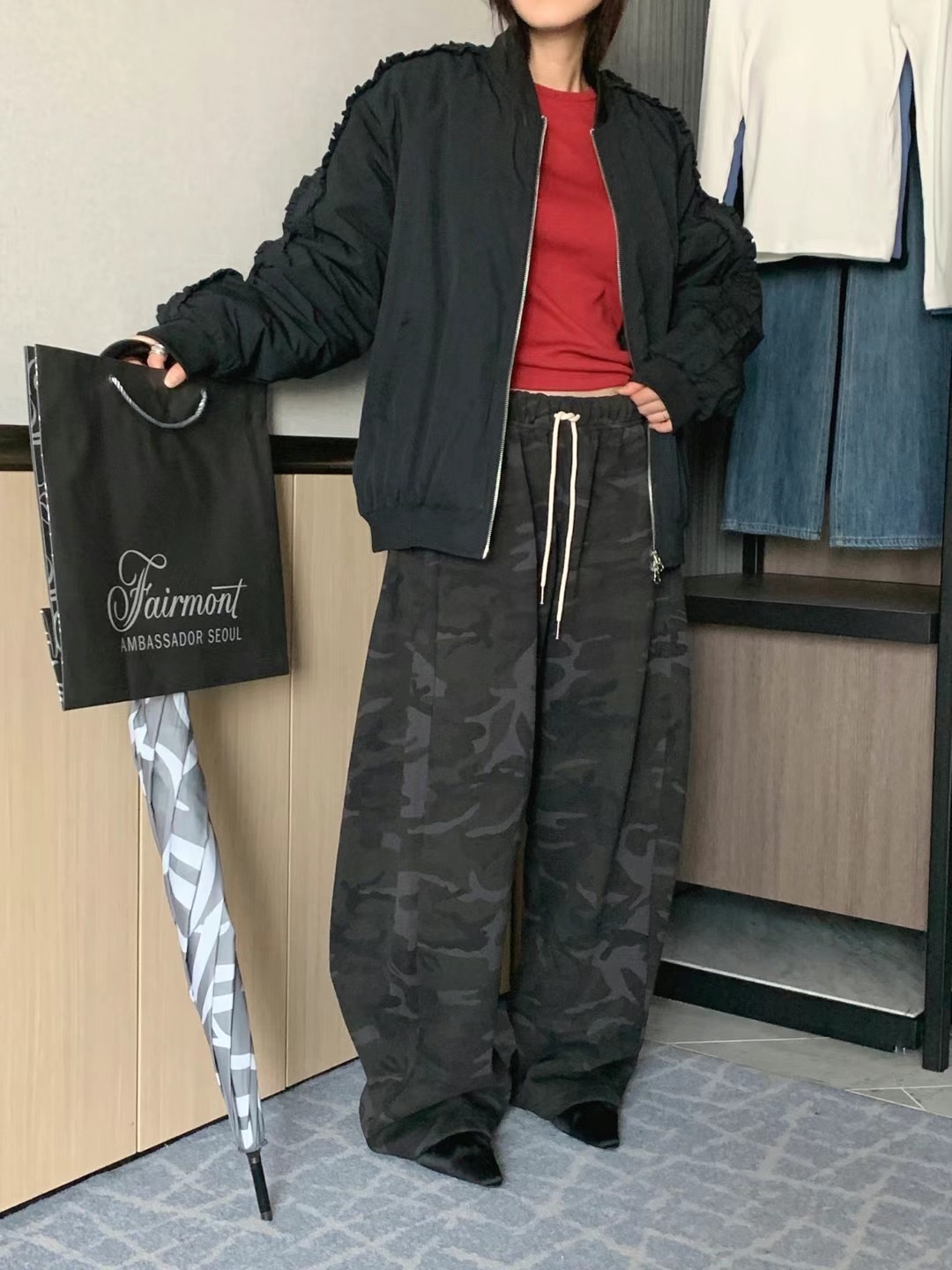 FORMAL東大門實拍女士新品真品時尚推薦職業休閑休閑褲迷彩FORMAL休閑褲圖色2