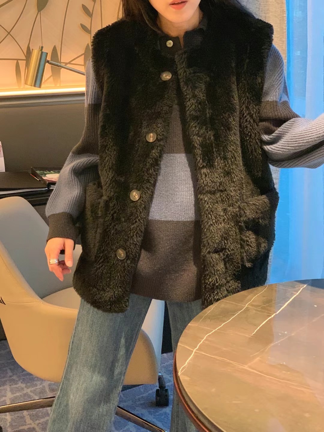 FORMAL韓國代購女士新品時尚休閑推薦24秋冬職業真品馬甲雙面FORMAL馬甲